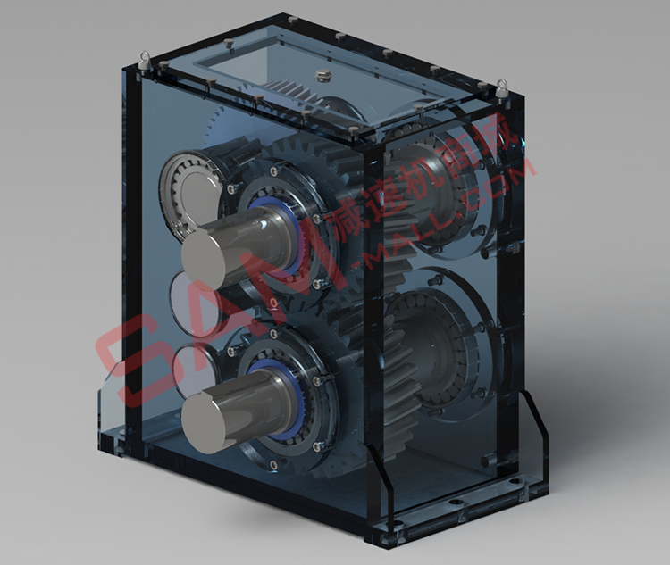 雙輸出軸減速機內(nèi)部結(jié)構(gòu)示意圖 雙輸出軸減速機內(nèi)部結(jié)構(gòu)示意圖
